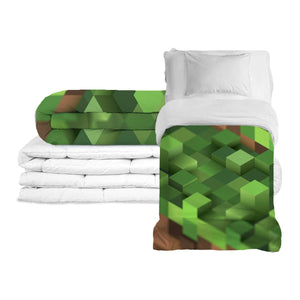 Original Therapiedecke - Minecraft Landschaft Gewichtsdecke mit Baumwollbezug für Kinder & Erwachsene