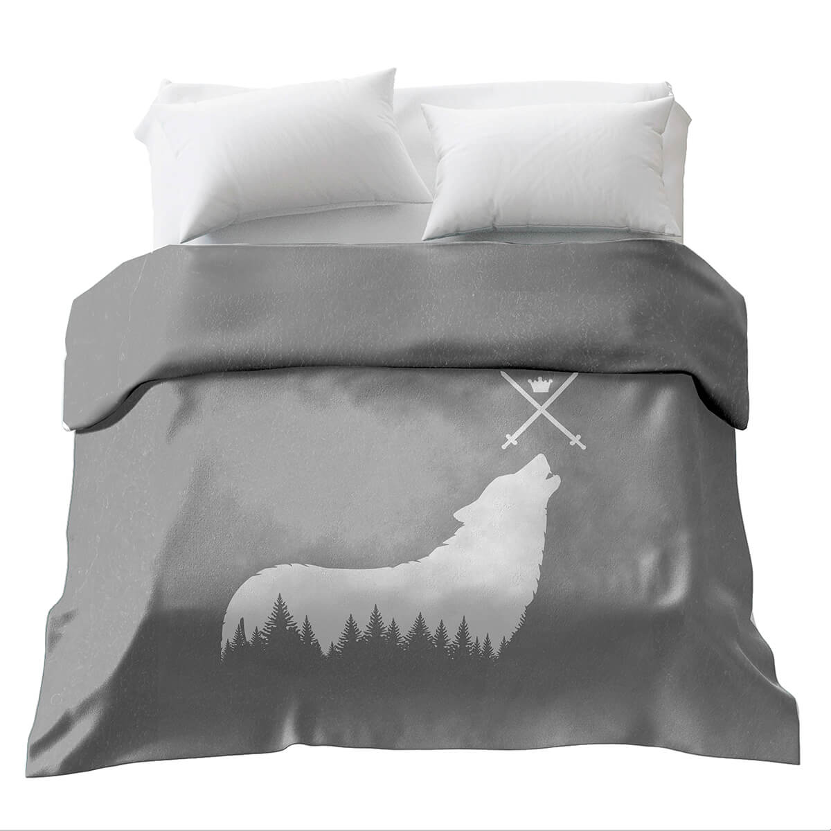 Original Therapiedecke - Baumwollbezug Schattenwolf