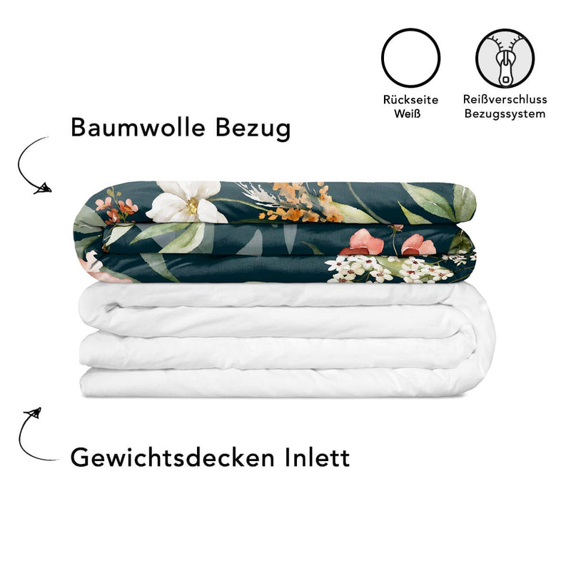 Therapiedecke mit Blumen Bezug