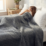 Original Therapiedecke - Gewichtsdecke mit 4-Jahreszeiten Bezug in Grau für Erwachsene