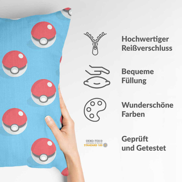 Gesundheitskissen Hellblau mit Pokemon