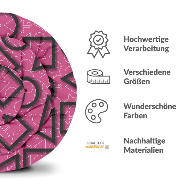 Therapiedecken Baumwollbezug Pink Squid