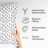 Gesundheitskissen Weiß mit grauen Tupfern
