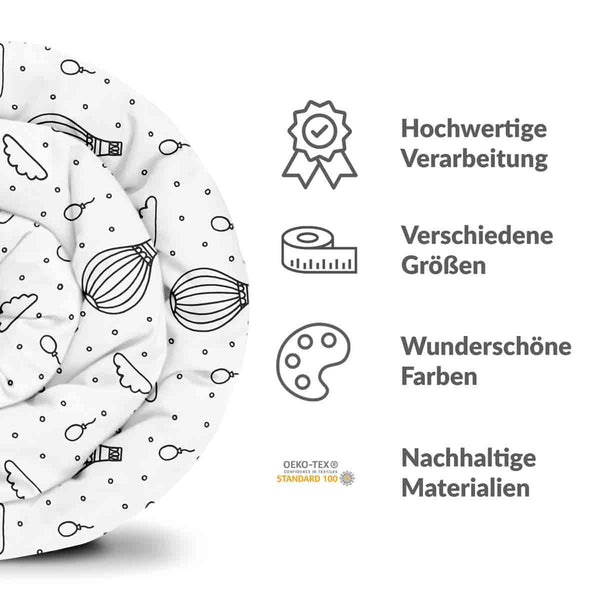 Therapiedecken Bettwäschen Set Heißluftballons