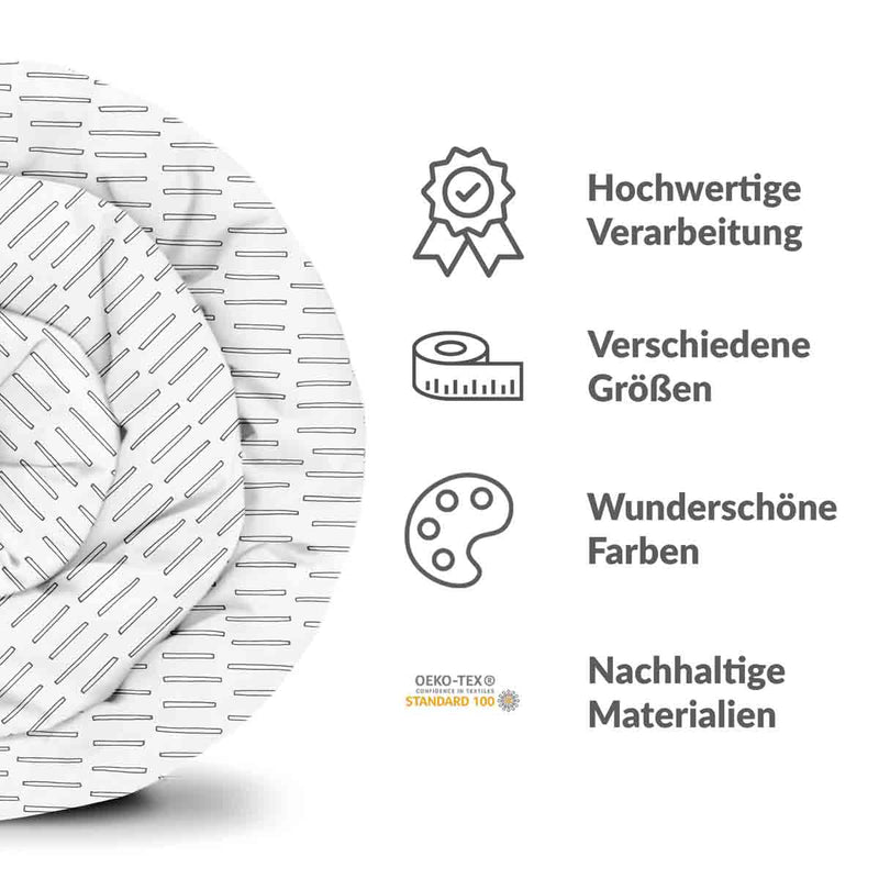 Therapiedecken Baumwollbezug Weiß dicke Streifen