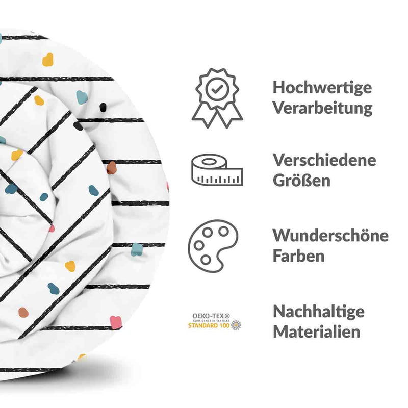 Therapiedecken Bettwäschen Set mit bunten Punkten