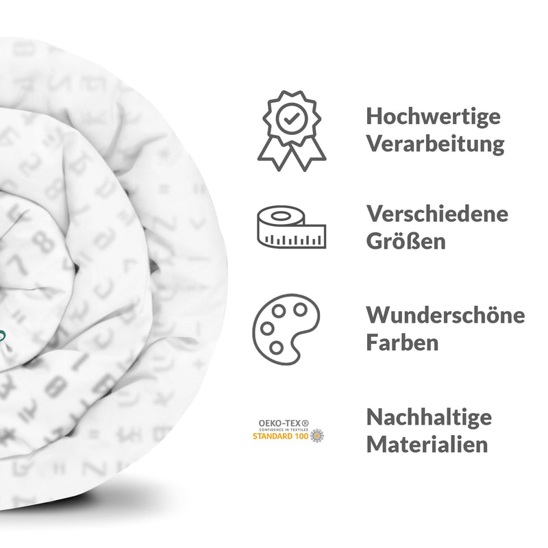 Therapiedecken Baumwollbezug Weiß Matrix