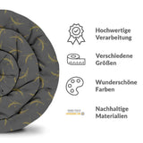 Therapiedecken Bettwäschen Set Grau mit Weizen