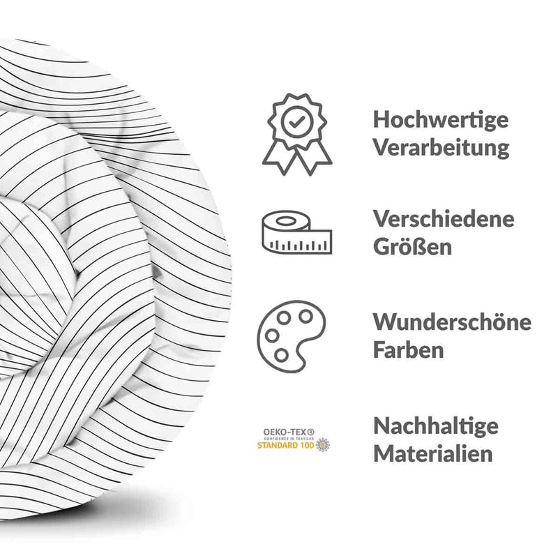Therapiedecken Bettwäschen Set Schwarze Radiowellen