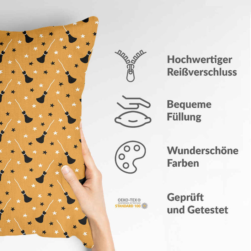 Gesundheitskissen Orange mit Potter's Besen
