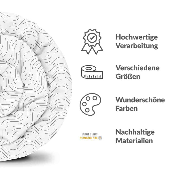 Therapiedecken Baumwollbezug Schwarze Funkwellen