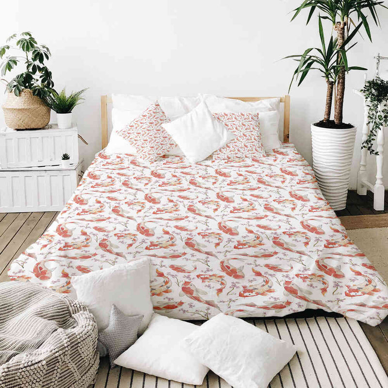 Therapiedecken Bettwäschen Set Karpfen Orange