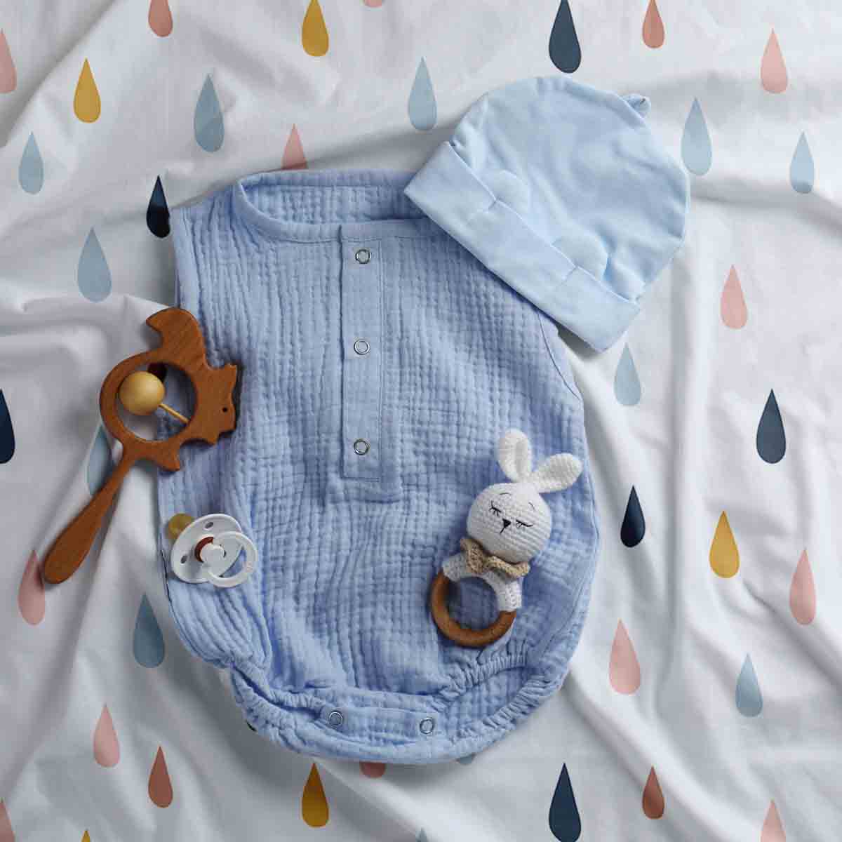 Original Therapiedecke - Baumwoll Bettwäsche Set mit bunten Tropfen