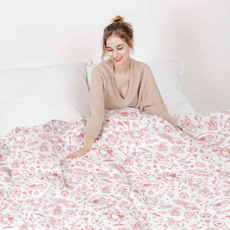 Therapiedecken Bettwäschen Set Be my Valentine