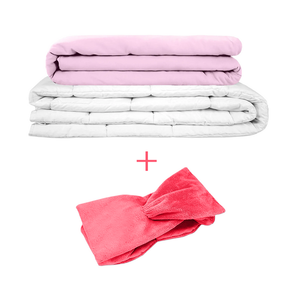 Muttertag Angebot 2: Standard BASIC Gewichtsdecke + Gewichtsmaske in Pink