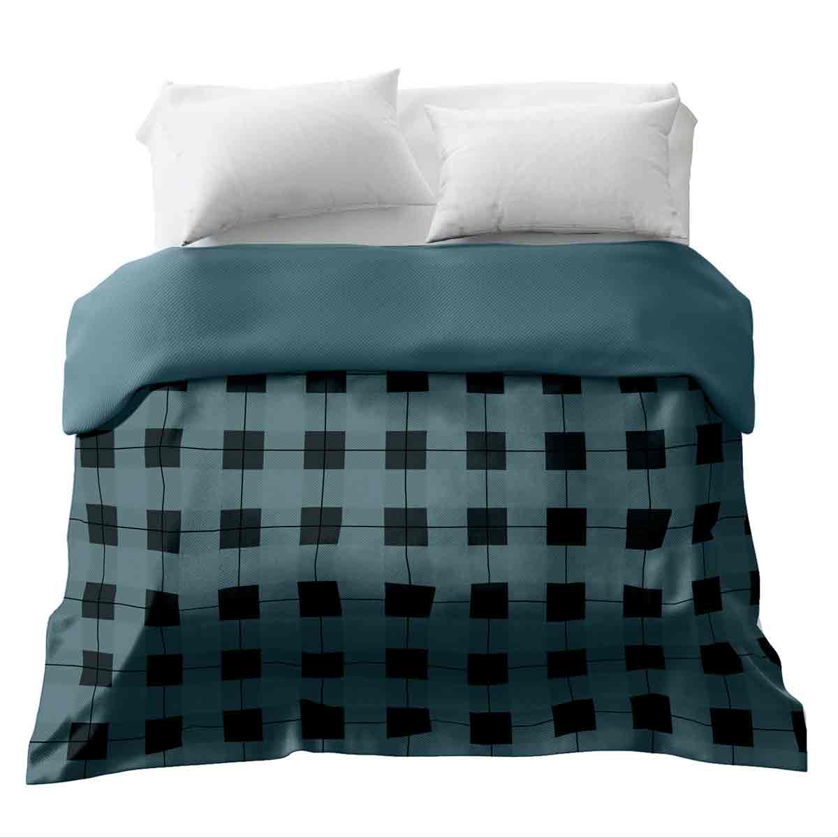 Original Therapiedecke - Baumwollbezug in Schwarz Blau