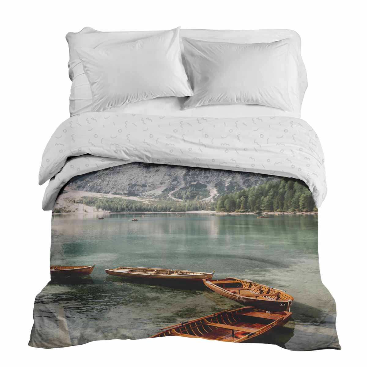 Original Therapiedecke - Baumwollbezug See mit Booten