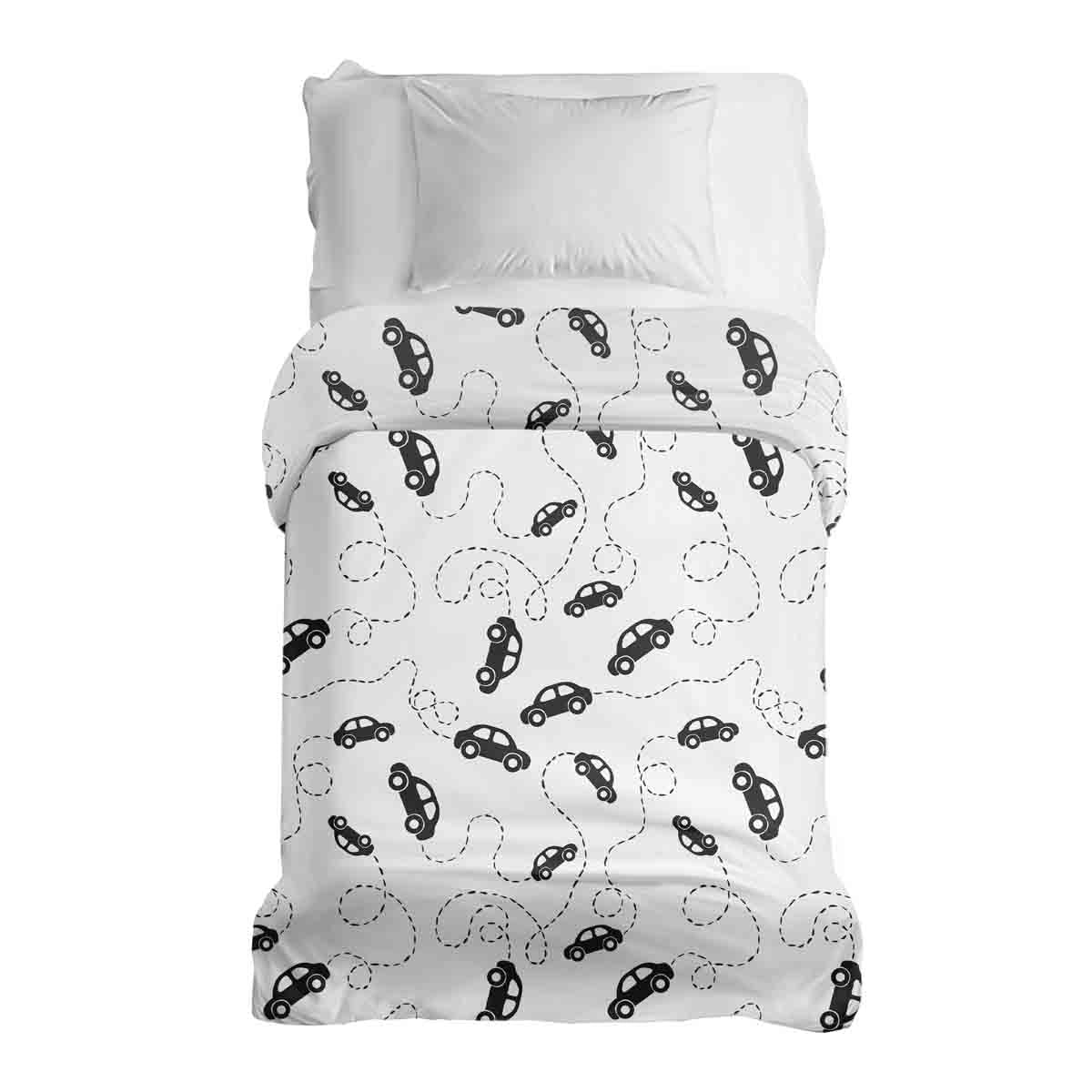 Original Therapiedecke - Baumwollbezug mit schwarzen Autos