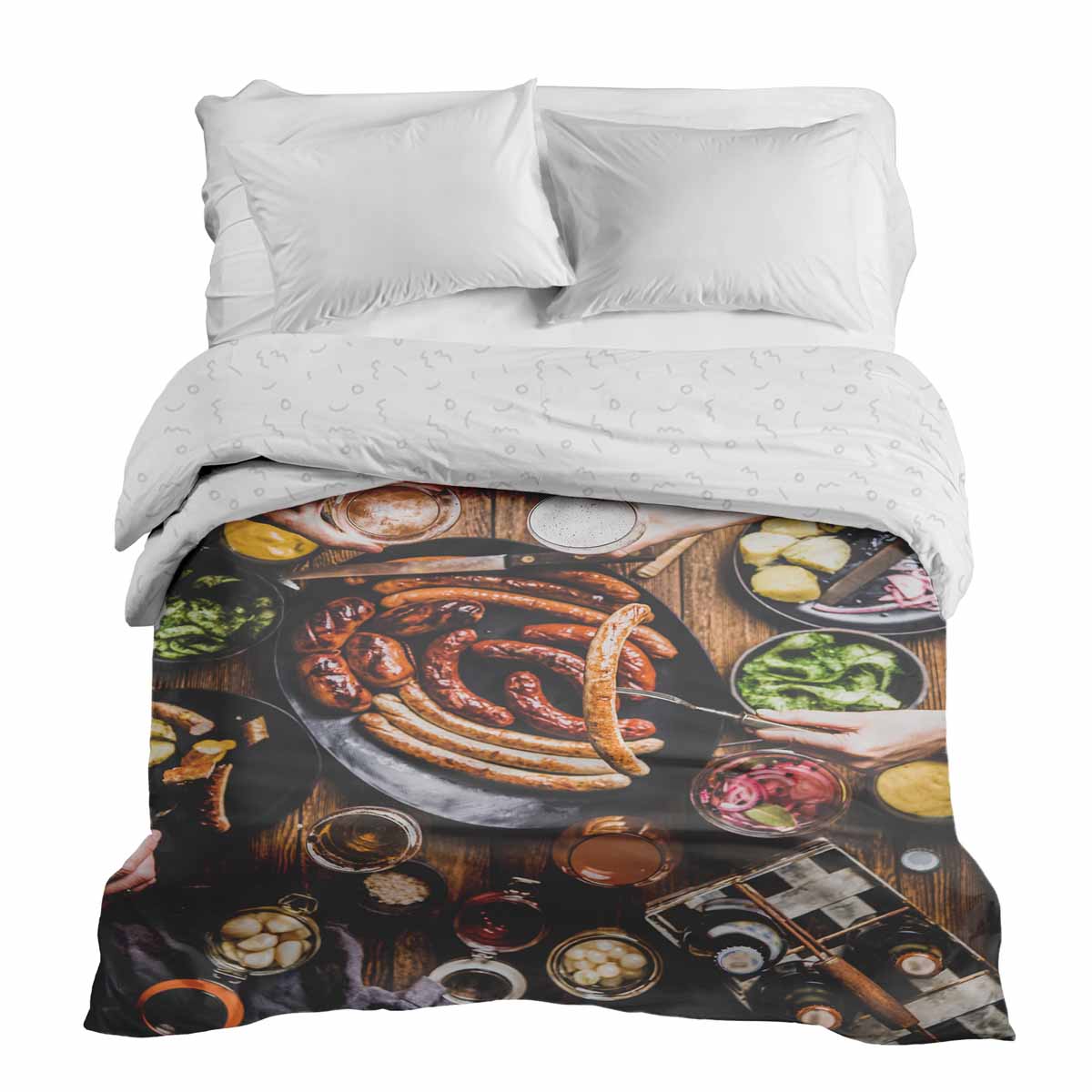 Original Therapiedecke - Baumwollbezug mit Wurstteller