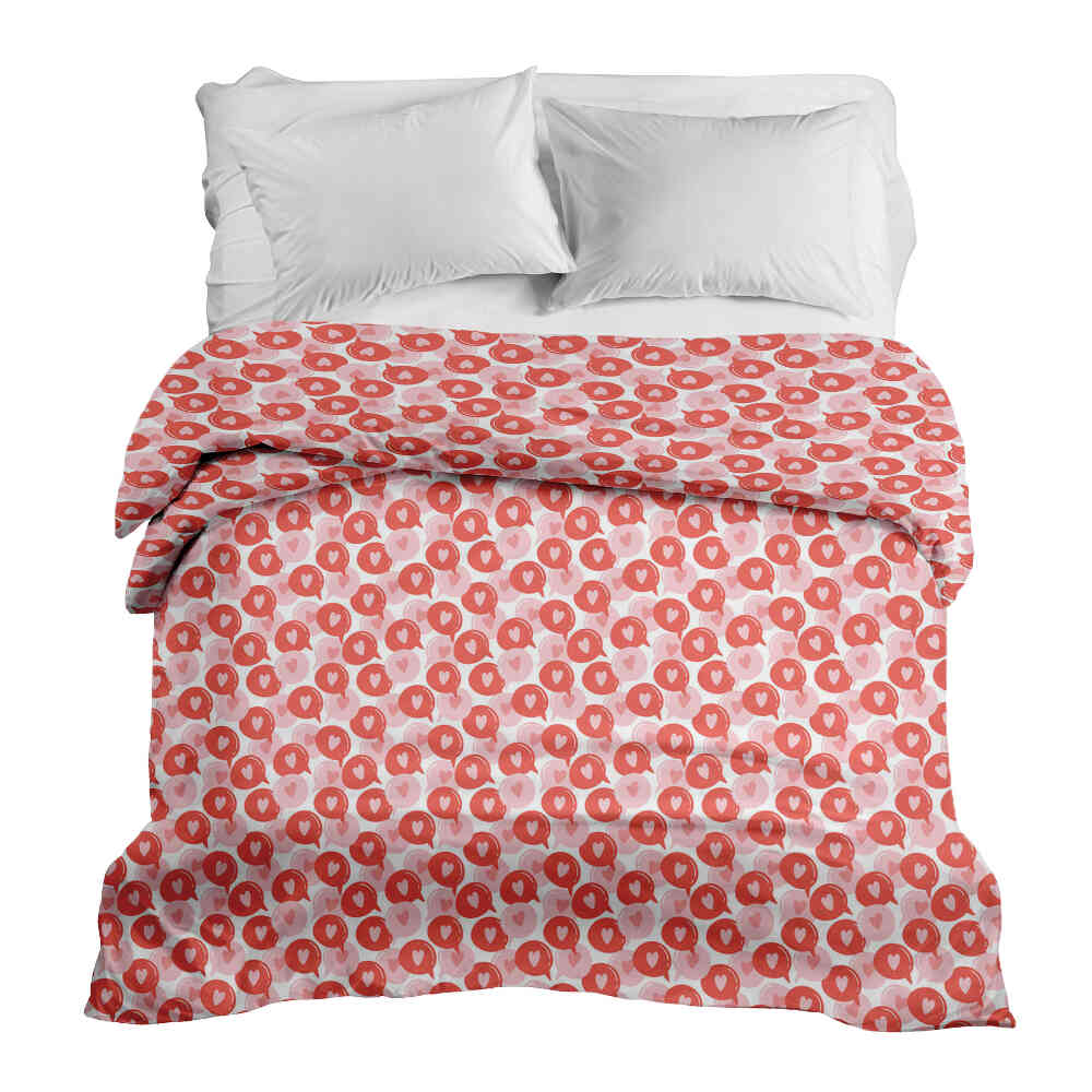 Original Therapiedecke - Baumwollbezug Sprechblase mit Herz