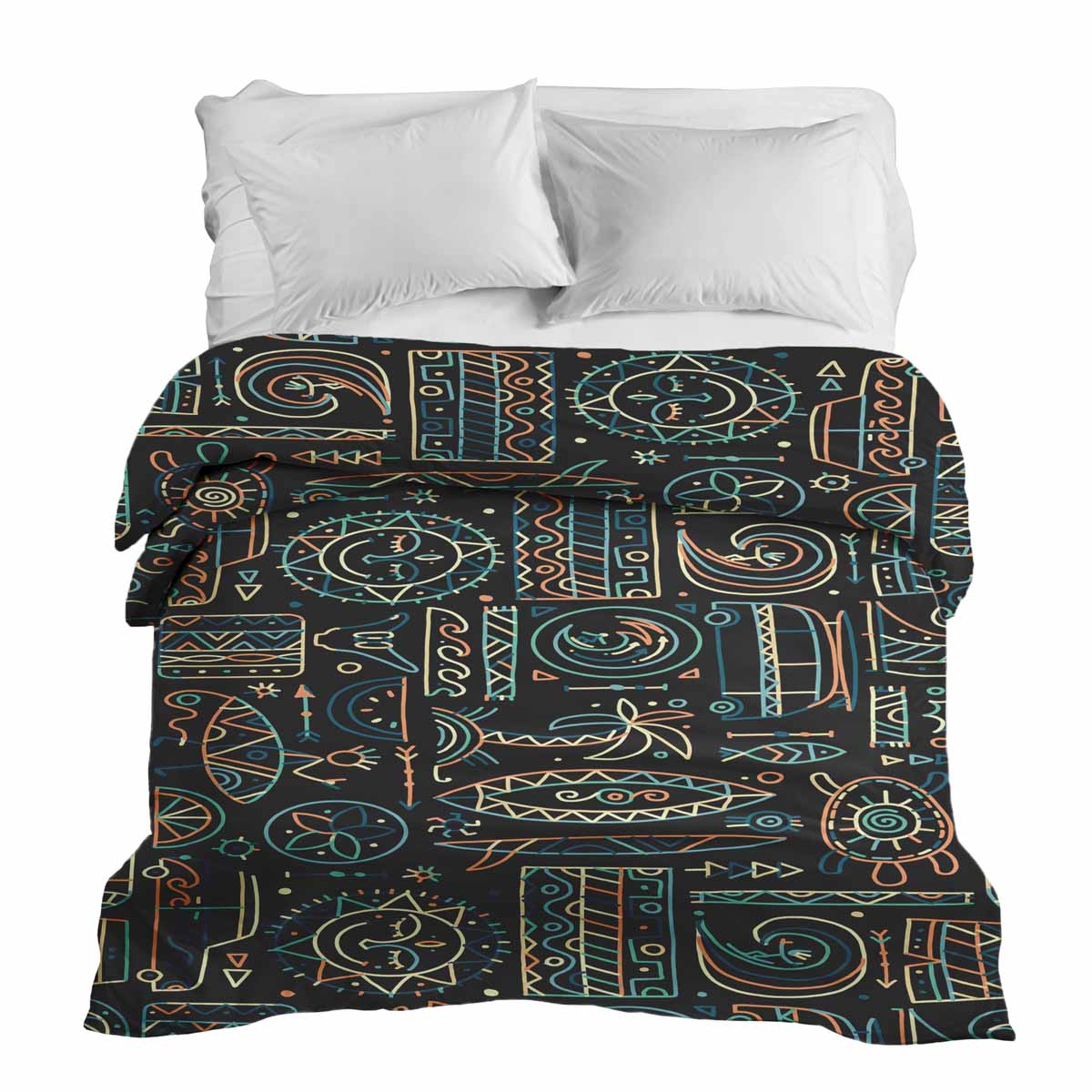 Original Therapiedecke - Baumwollbezug mit grünem Hawaii Muster