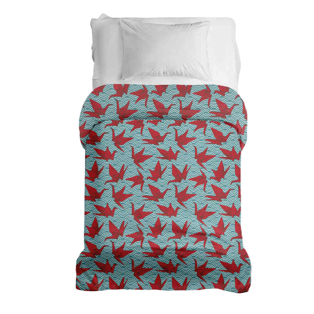 Original Therapiedecke - Baumwollbezug Rot Origami