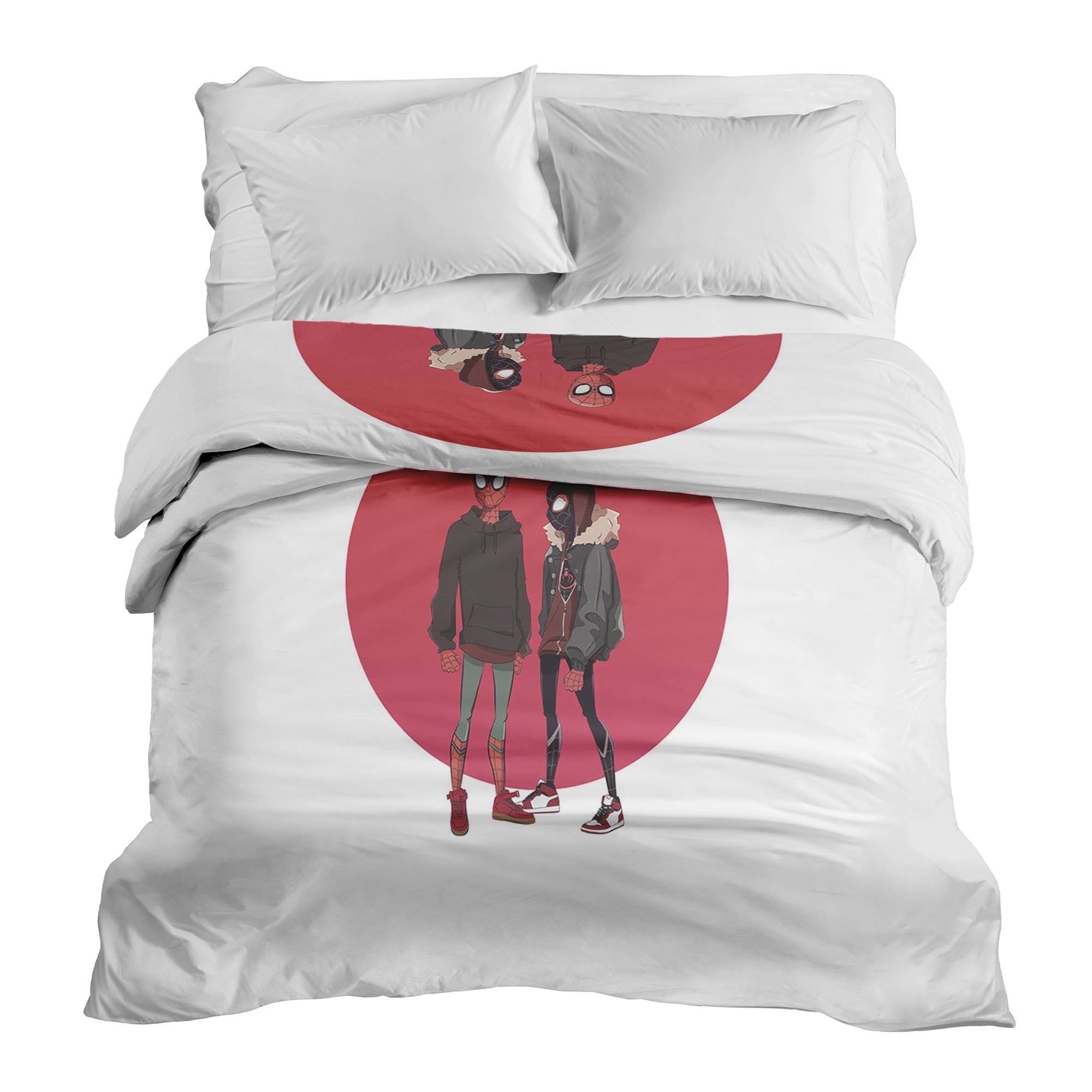 Original Therapiedecke - Baumwollbezug Weiß mit Spiderman