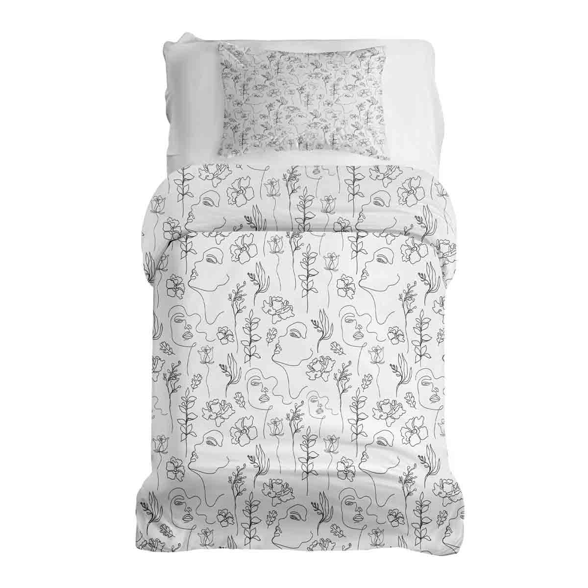 Original Therapiedecke - Baumwoll Bettwäsche Set Boho Blumen
