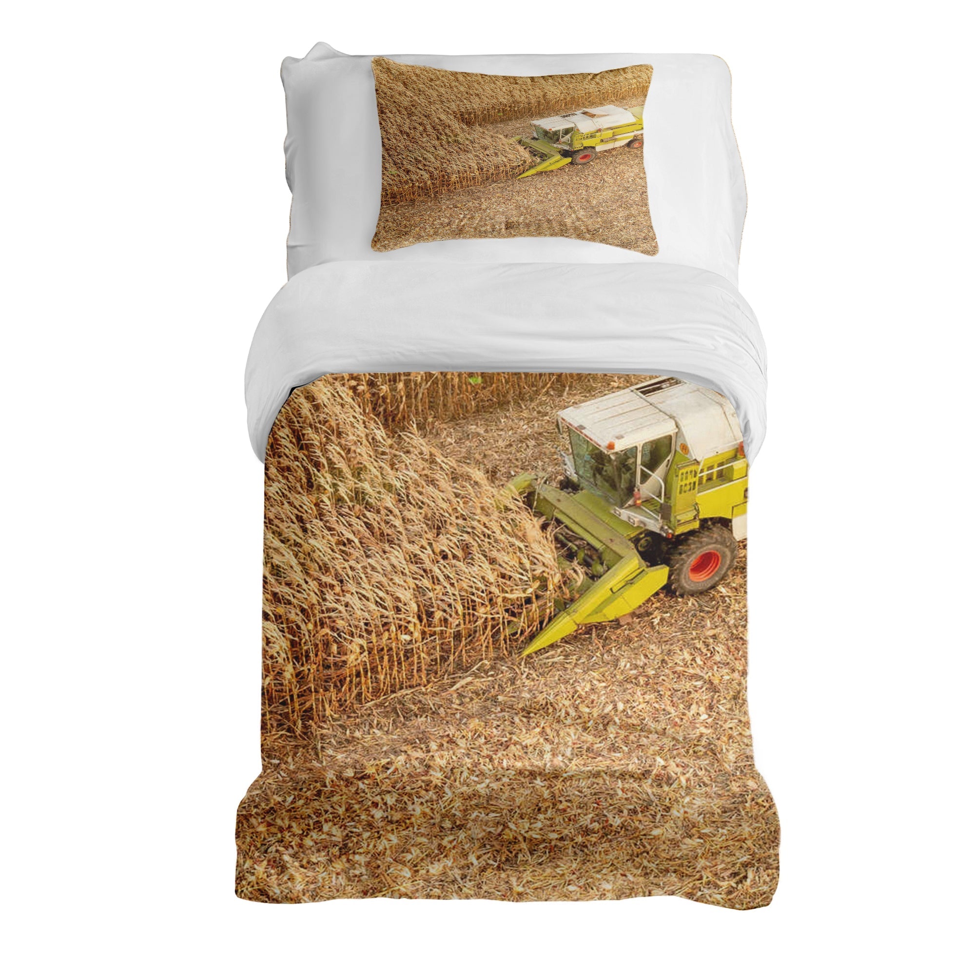 Original Therapiedecke - Baumwoll Bettwäsche Set Trecker auf Feld