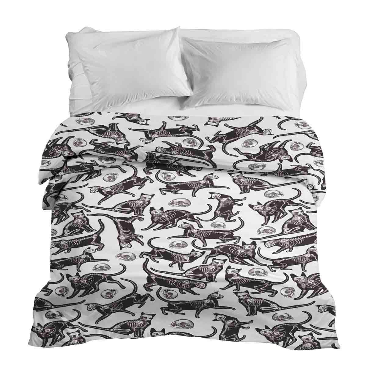 Original Therapiedecke - Baumwollbezug Halloween Katze