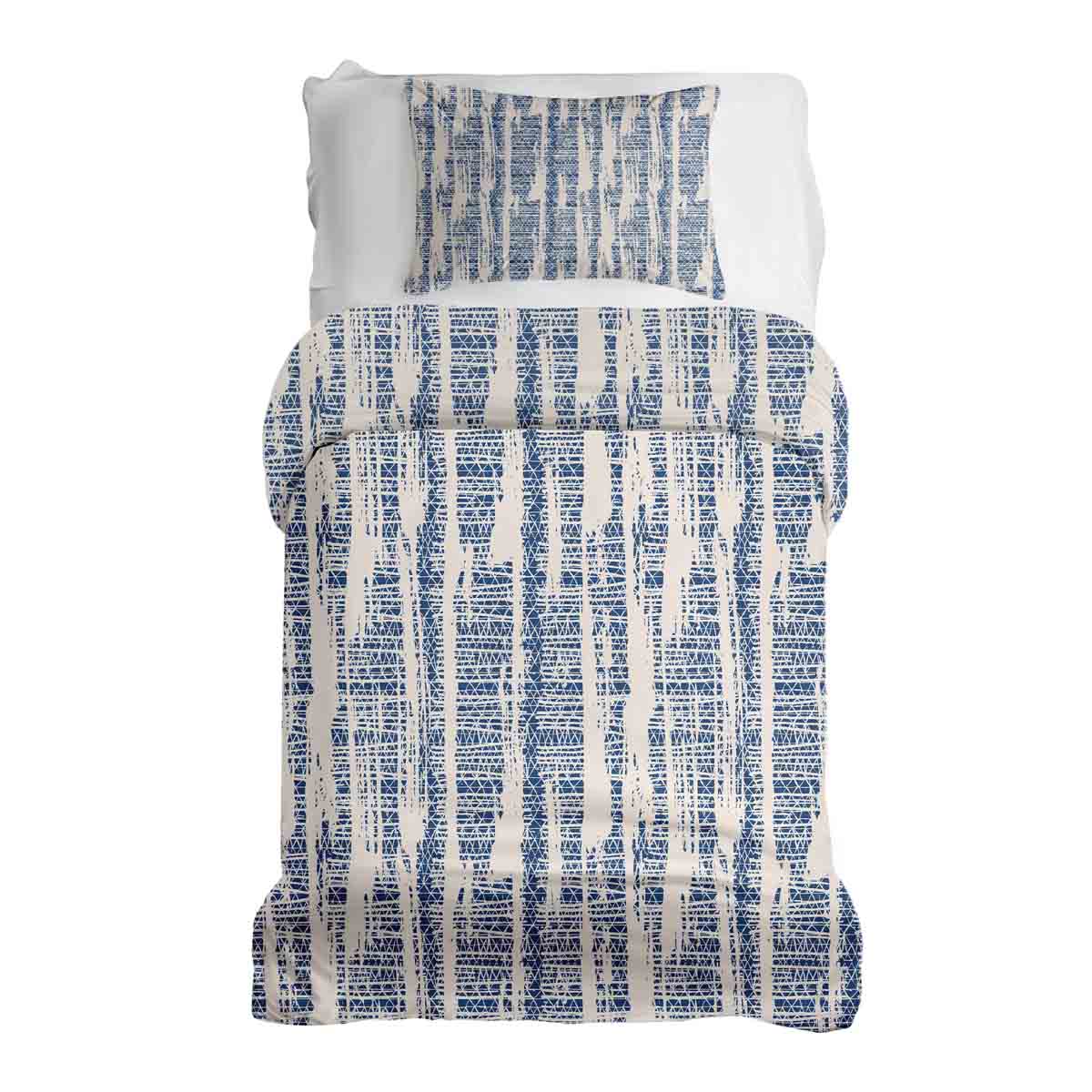 Original Therapiedecke - Baumwoll Bettwäsche Set mit blauem Muster