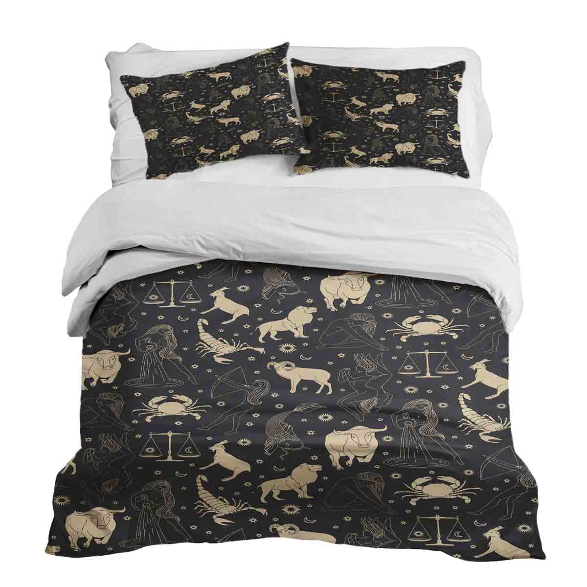Original Therapiedecke - Baumwoll Bettwäsche Set Schwarz Sternenbilder