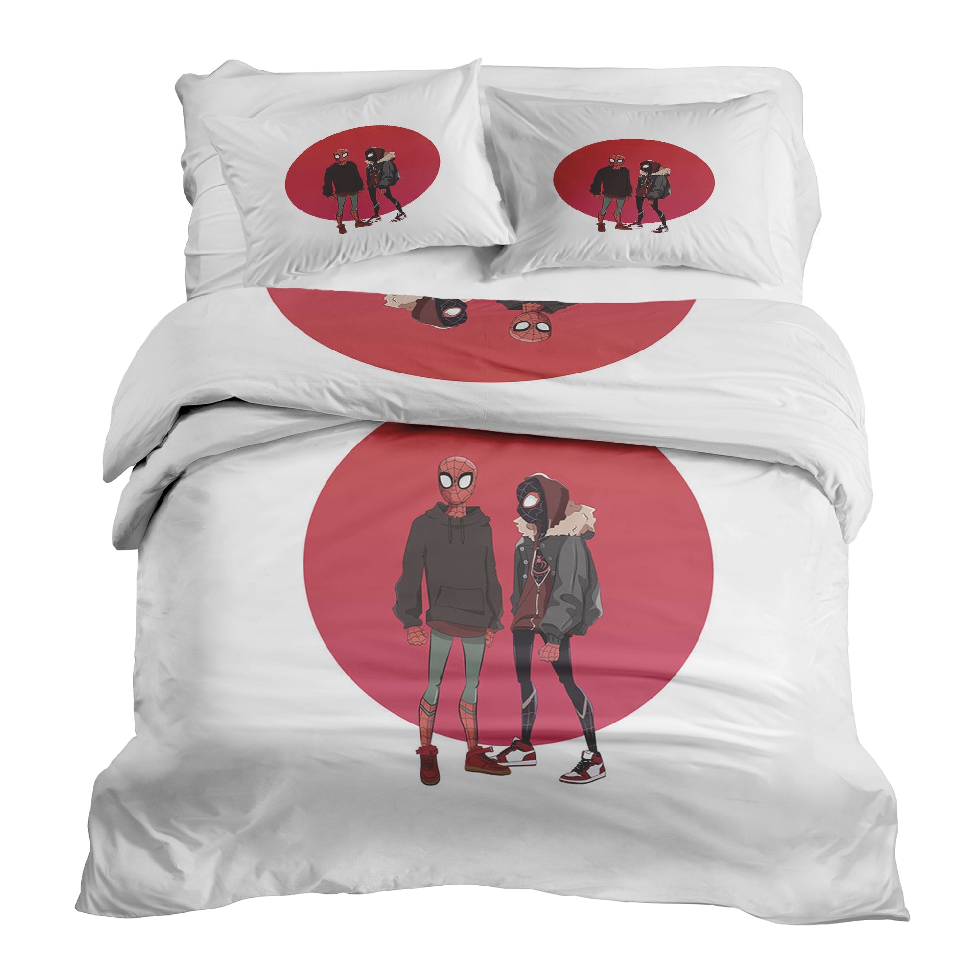 Original Therapiedecke - Baumwoll Bettwäsche Set Weiß mit Spiderman