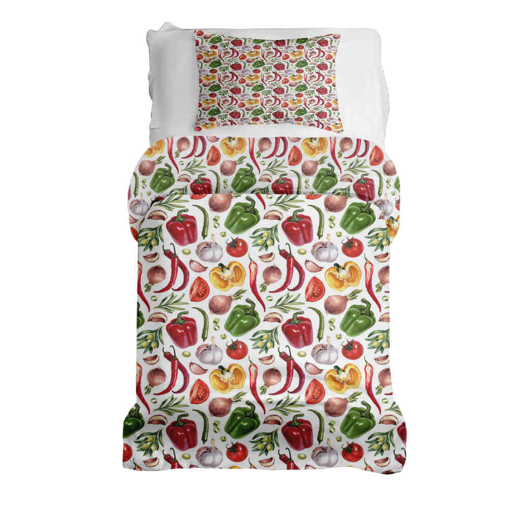 Original Therapiedecke - Baumwoll Bettwäsche Set mit Gemüse