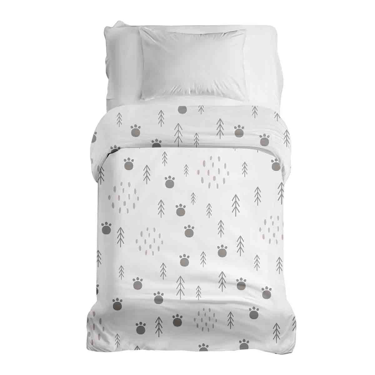 Original Therapiedecke - Baumwollbezug Pfotenabdrücke im Wald