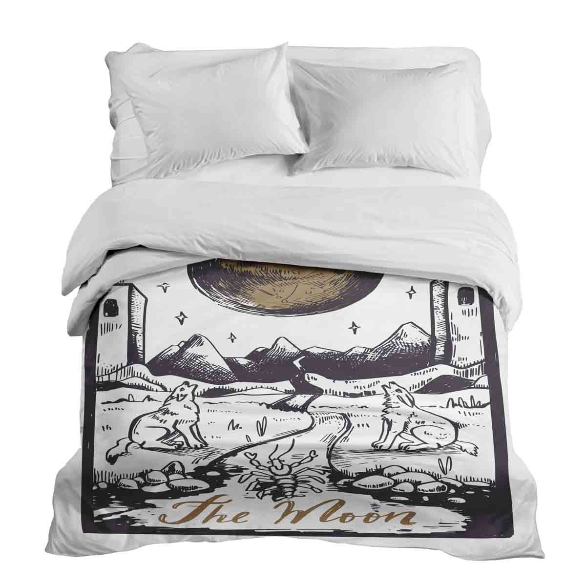 Original Therapiedecke - Baumwollbezug Wolf und Mond