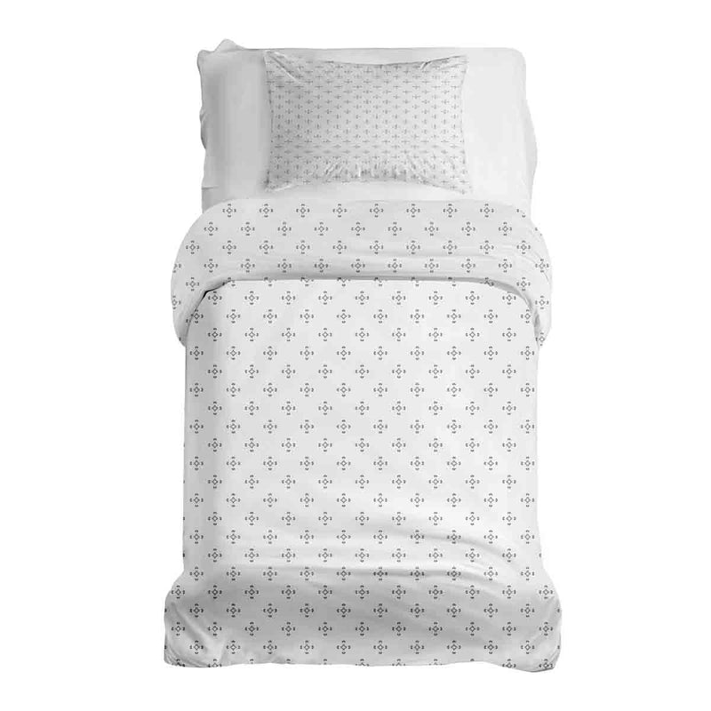 Therapiedecken Bettwäschen Set Weiß Quadrate