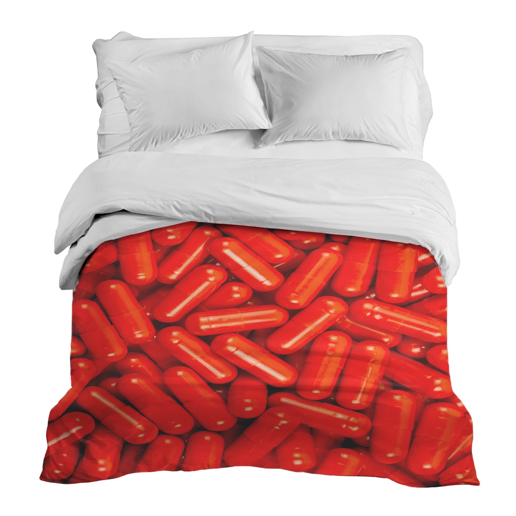 Original Therapiedecke - Baumwollbezug Rot Tabletten