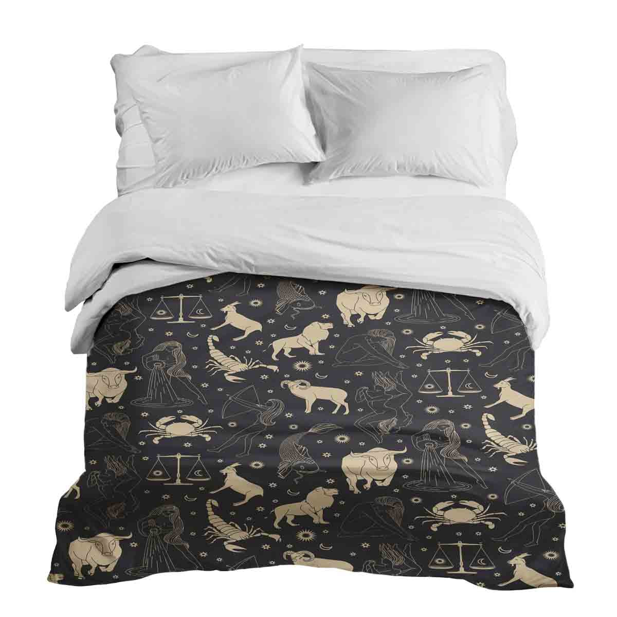 Original Therapiedecke - Baumwollbezug Schwarz Sternenbilder