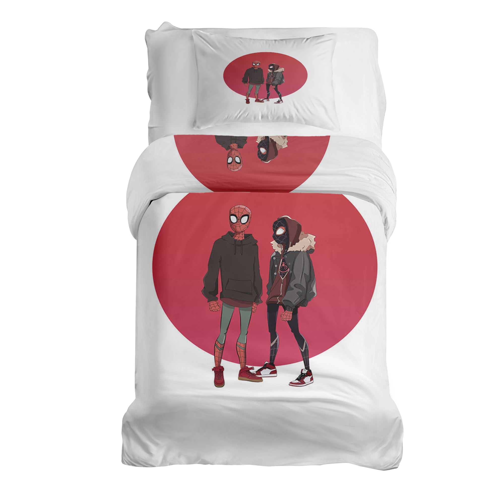 Original Therapiedecke - Baumwoll Bettwäsche Set Weiß mit Spiderman