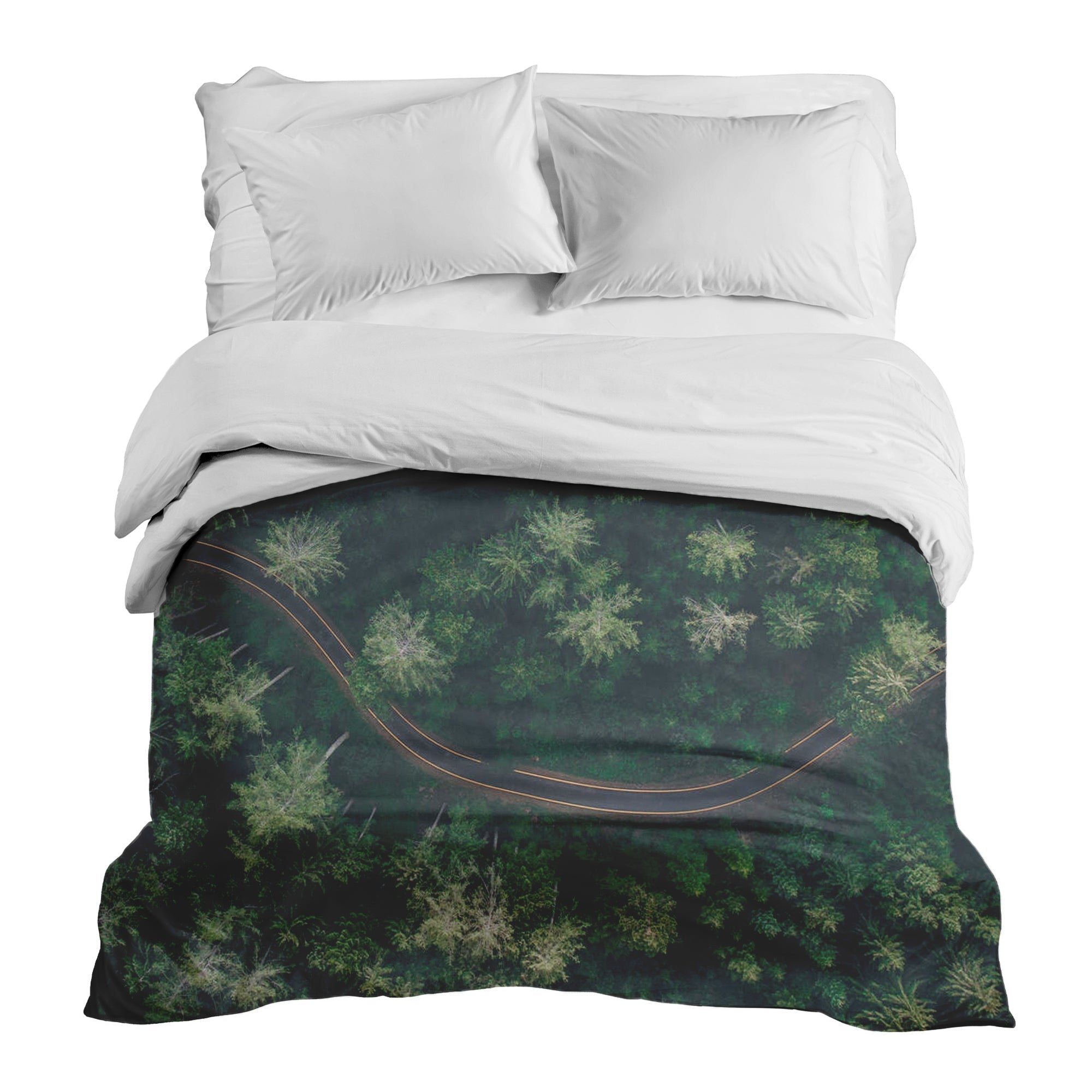 Original Therapiedecke - Baumwollbezug Straße im Wald