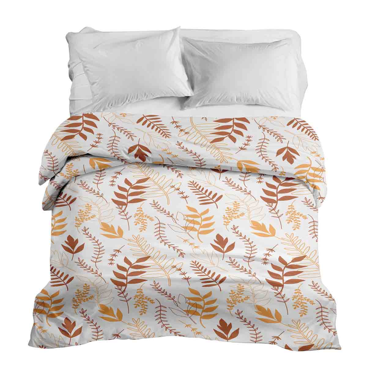 Original Therapiedecke - Baumwollbezug Weiß mit herbstlichen Zweigen