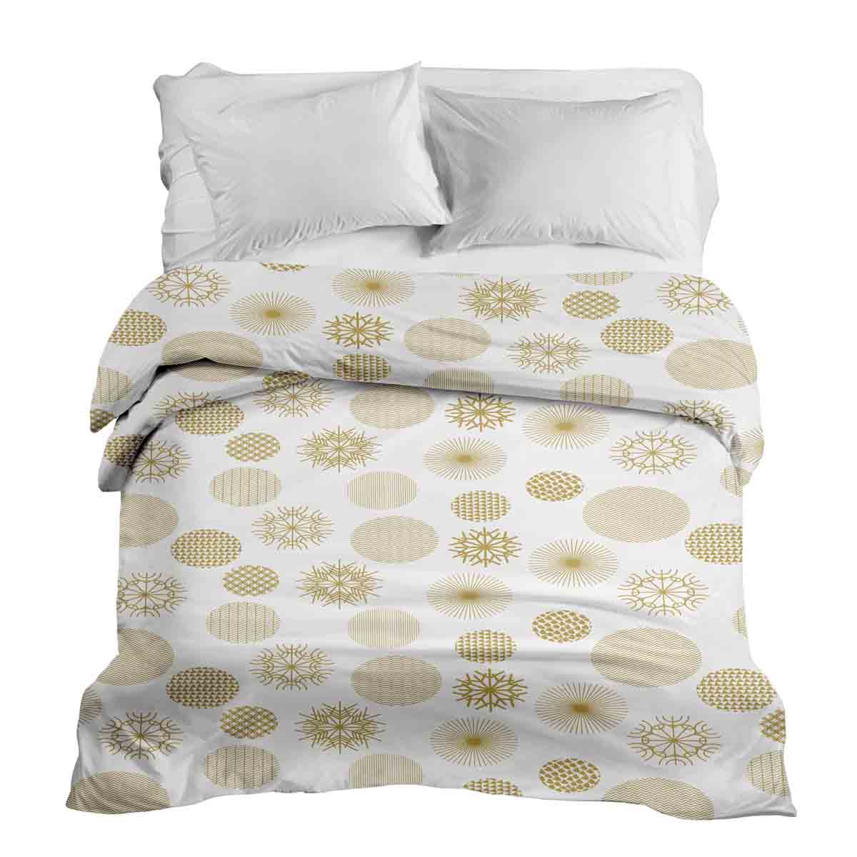 Original Therapiedecke - Baumwollbezug goldener Weihnachtsschmuck