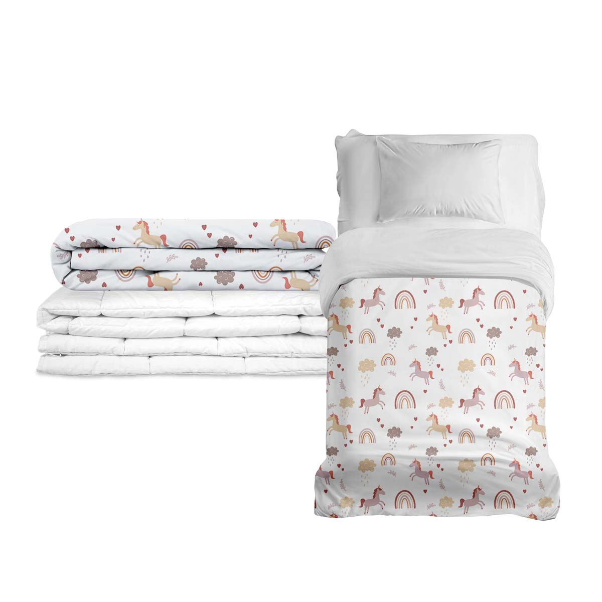 Original Therapiedecke - Einhorn Gewichtsdecke mit Baumwollbezug für Kinder