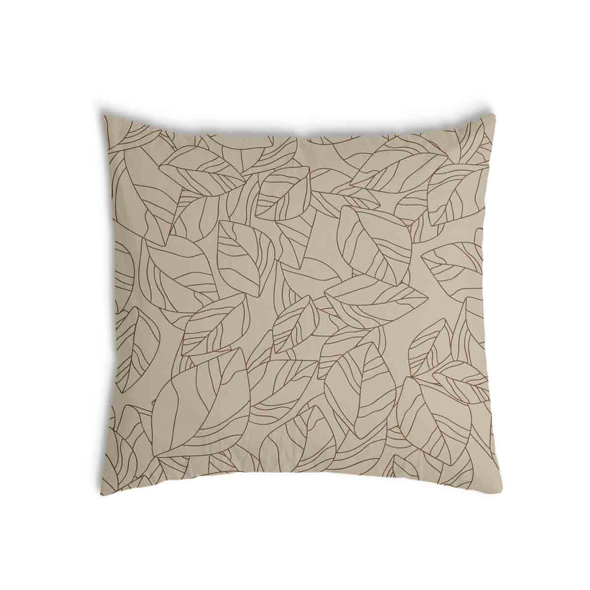 Gesundheitskissen Beige mit Blattform Schwarz