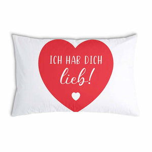 Gesundheitskissen mit Baumwollbezug Herz Ich hab dich Lieb