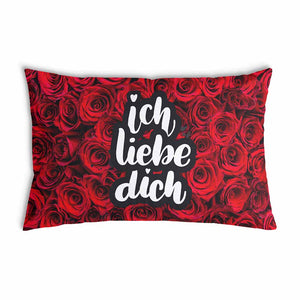 Gesundheitskissen mit Baumwollbezug Rosen "Ich liebe Dich"