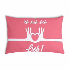 Gesundheitskissen mit Baumwollbezug Pink Ich hab dich lieb