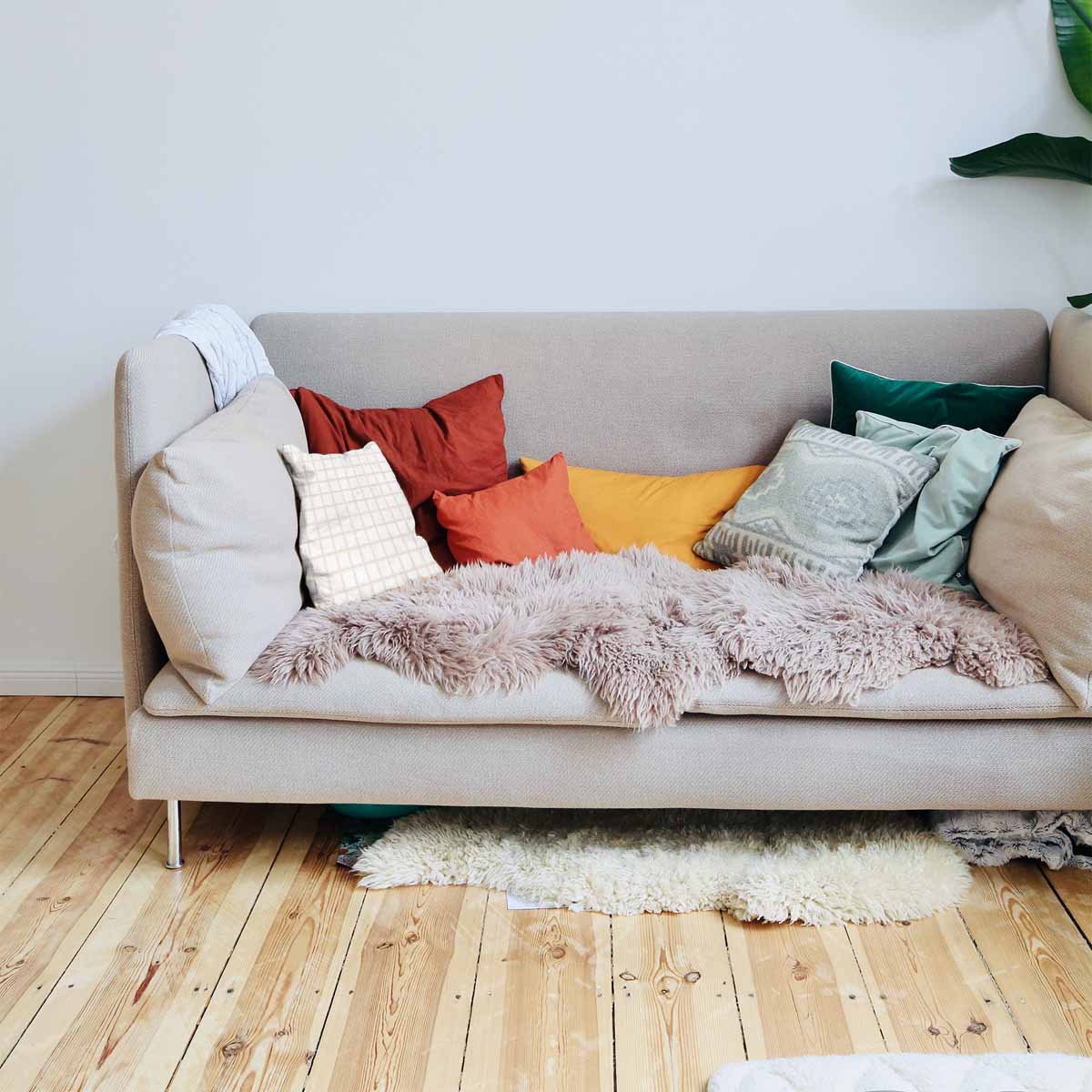 Gesundheitskissen Orange Beige Karo