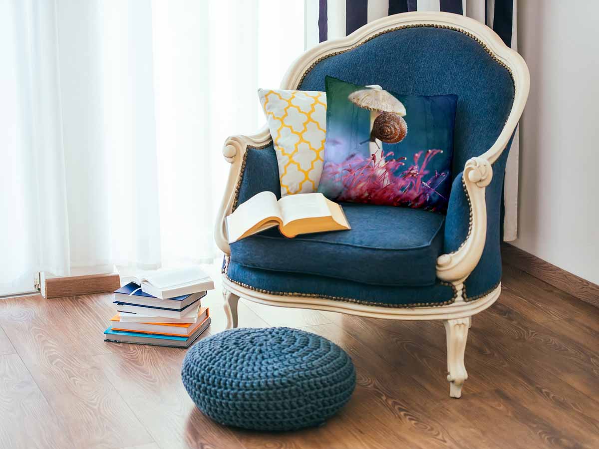 Gesundheitskissen mit Pilz und Schnecke